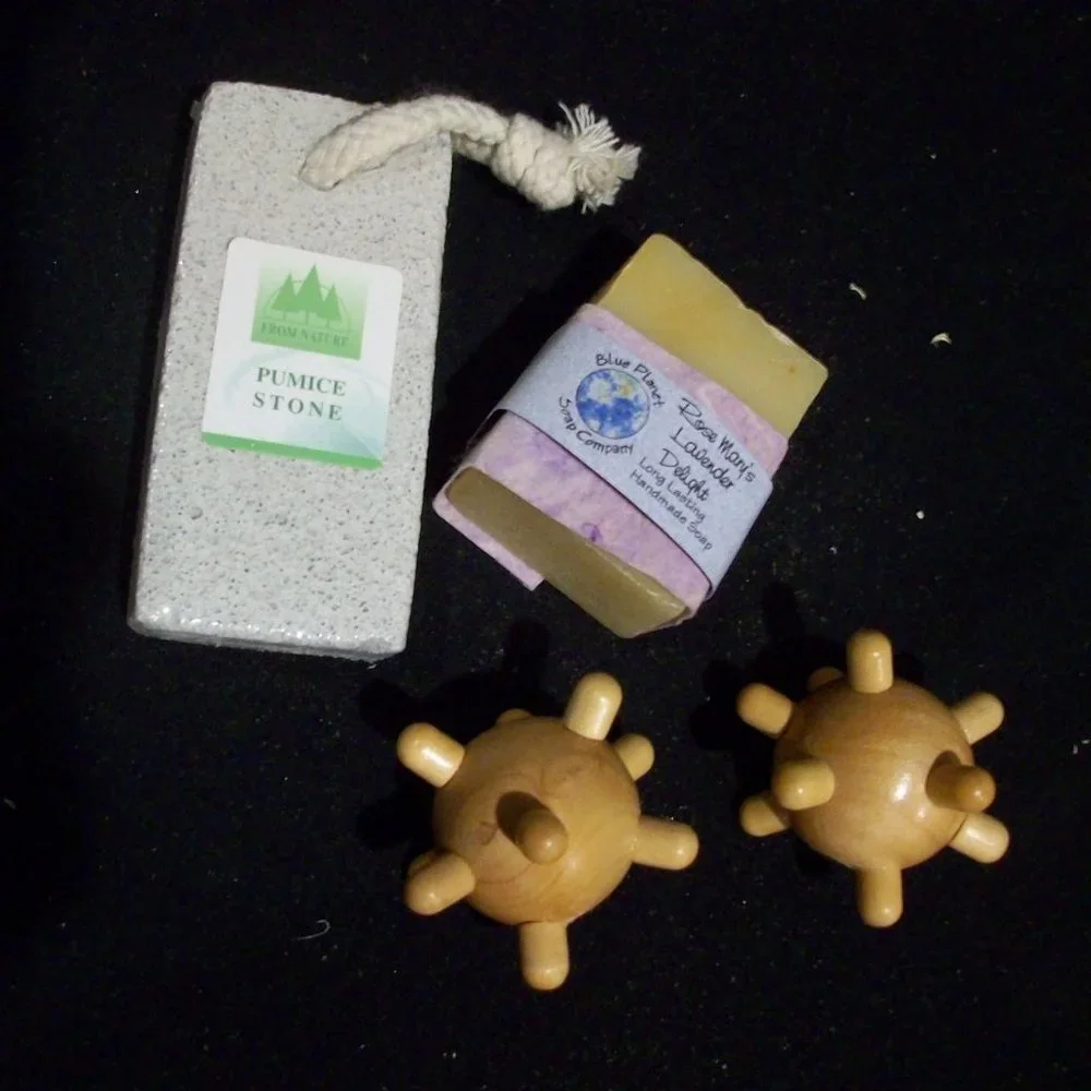 Bath Spa Set Bundle Sponge Luffa Pumice Stone Body Polisher Exfoliating